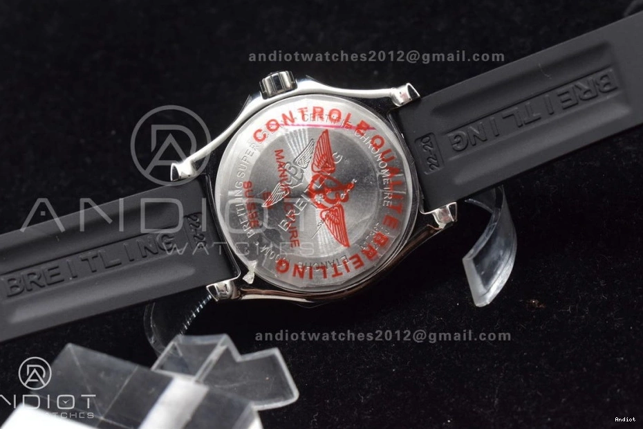 Edition Best 1:1 Dial Superocean 478 Black Bezel Resilient Strap A 44 TF Orange On Rubber Automatic Black 0814